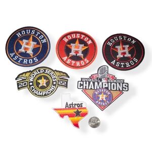 Houston Astros World Series Commemorative Iron on patch 6 pc lot MLB